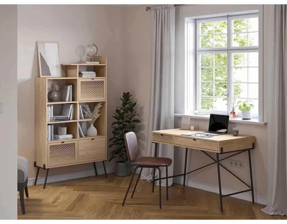 Biurko w dekorze dębu 60x110 cm Ecrin – Marckeric