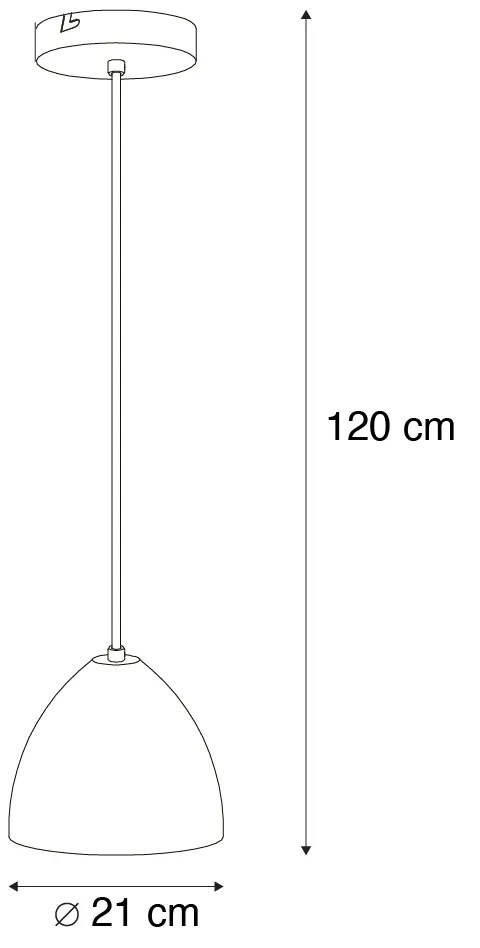 Nowoczesna lampa wisząca czarna z szarym betonem - Eton Nowoczesny Oswietlenie wewnetrzne