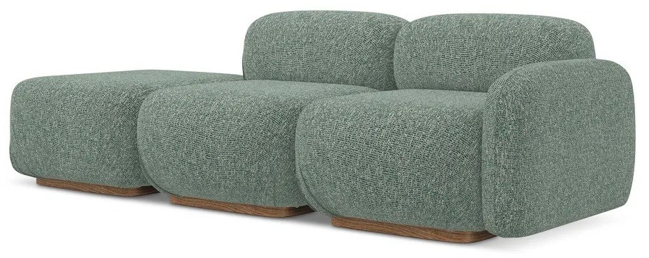 Jasnozielony szezlong modułowy (prawostronny) Ailani – Makamii