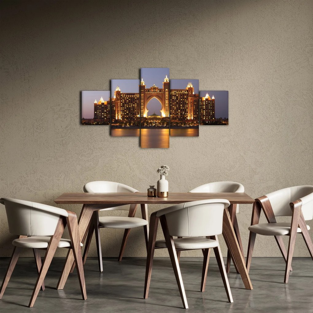 Obraz budowy w Dubaju (125x70 cm)
