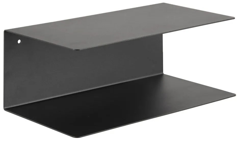Czarna podwójna metalowa półka ścienna Actona Joliet, szer. 35 cm
