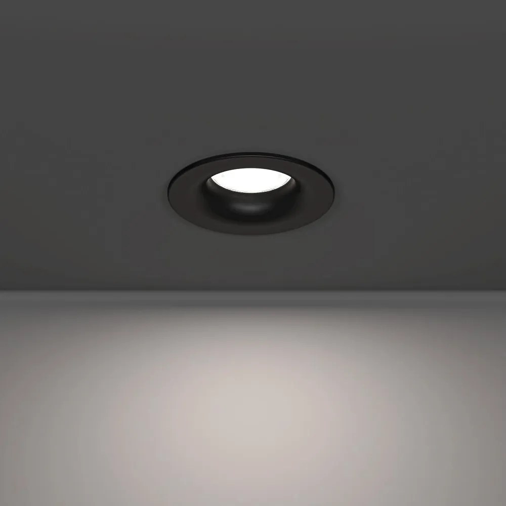 Eglo 902273 - LED łazienkowa oprawa wpuszczana SALABATE LED/4,9W/230V śr. 8,8 cm IP65 czarna