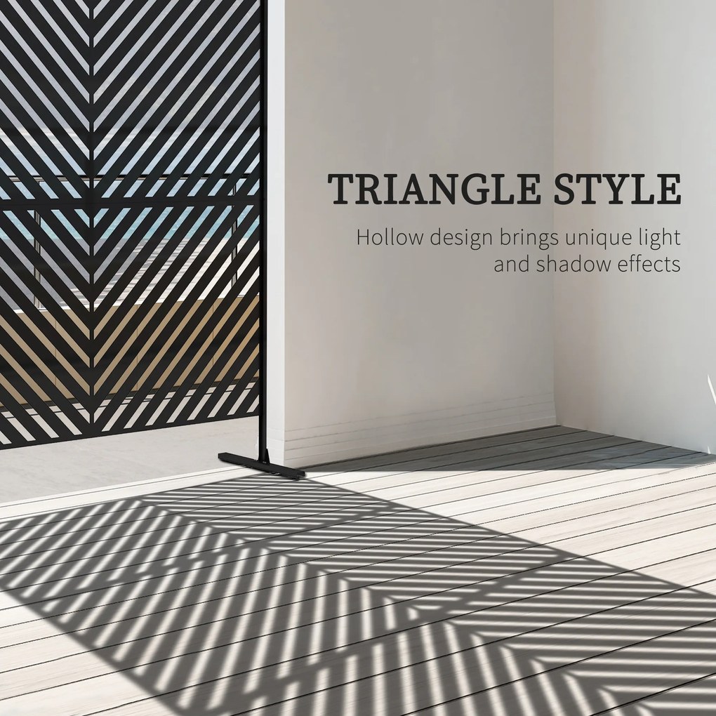 Outsunny Osłona Ogrodowa Geometria Ogrodu, Metal, 122 x 45 x 198 cm, Czarny