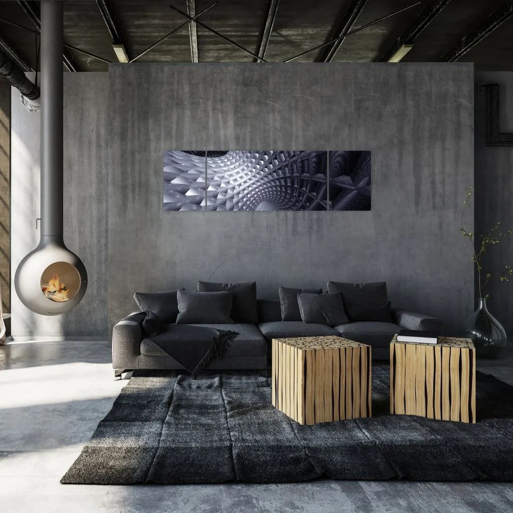 Obraz - Abstrakcja 3D (170x50 cm)