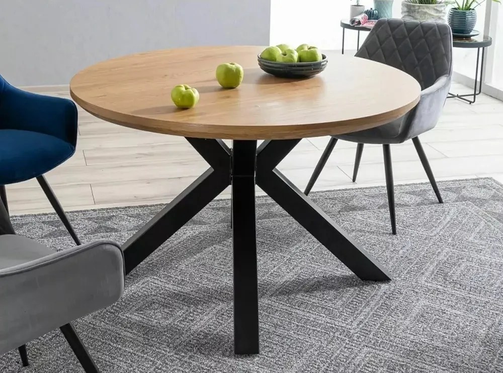 Okrągły stół w stylu industrialnym Ritmo