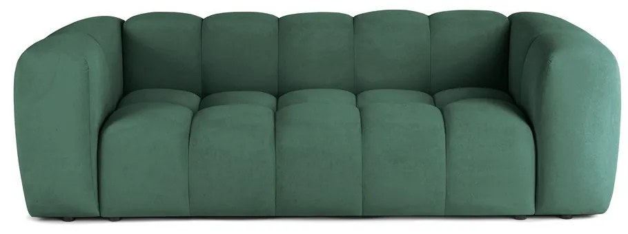 Zielona aksamitna sofa 225 cm Cube – Bonami Selection