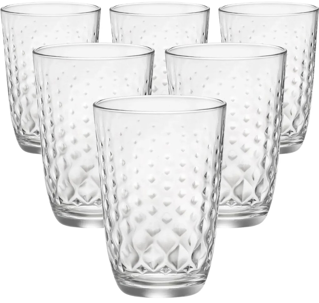 Bormioli Rocco 6-częściowy zestaw szklanek Glit, 380 ml, 380 ml