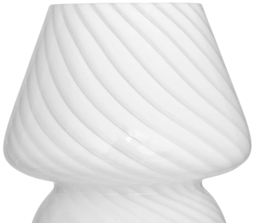 Lampa stołowa grzybek CARA, szklana, Ø 15 cm