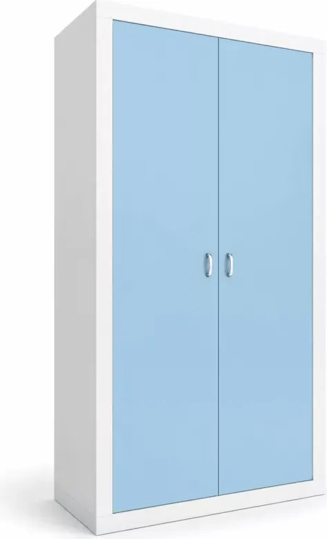 Szafa młodzieżowa Seal 2-drzwiowa nowoczesna MDF biała 190 cm
