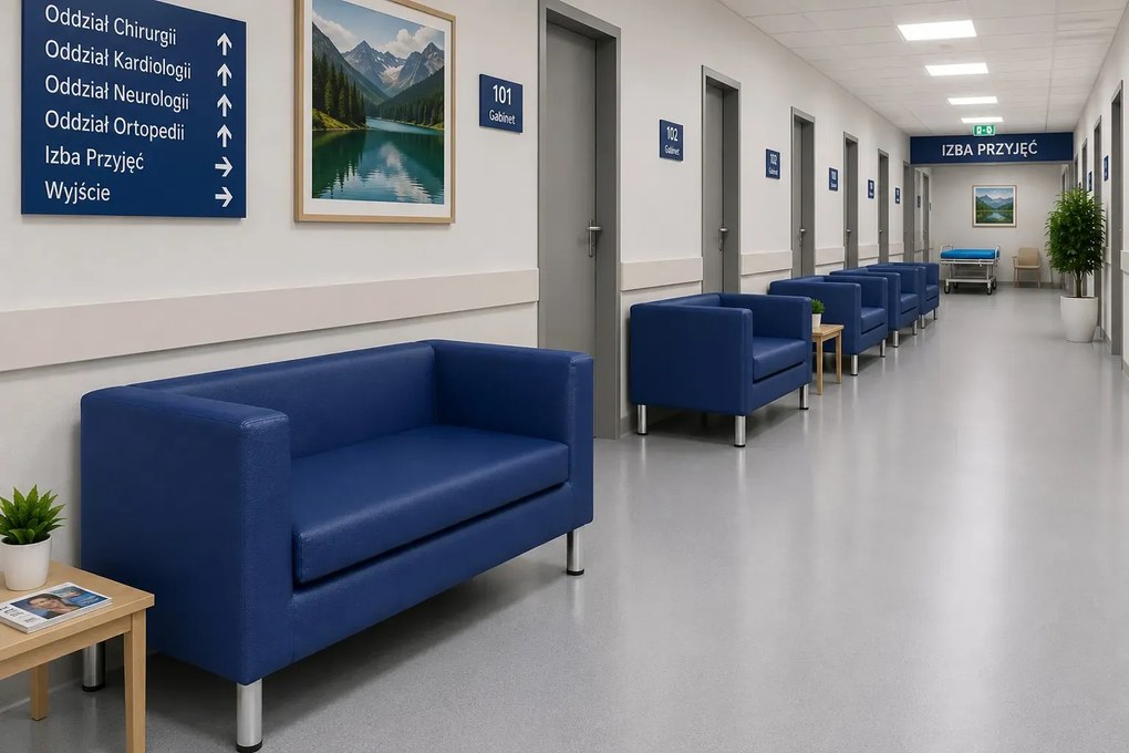 Sofa Monaco : Kolor nogi - Chrom, Kolor tkaniny - EKO-SKÓRA - 4D, Typ tkaniny - Eko-skóra , Wysokość nogi - 15 cm