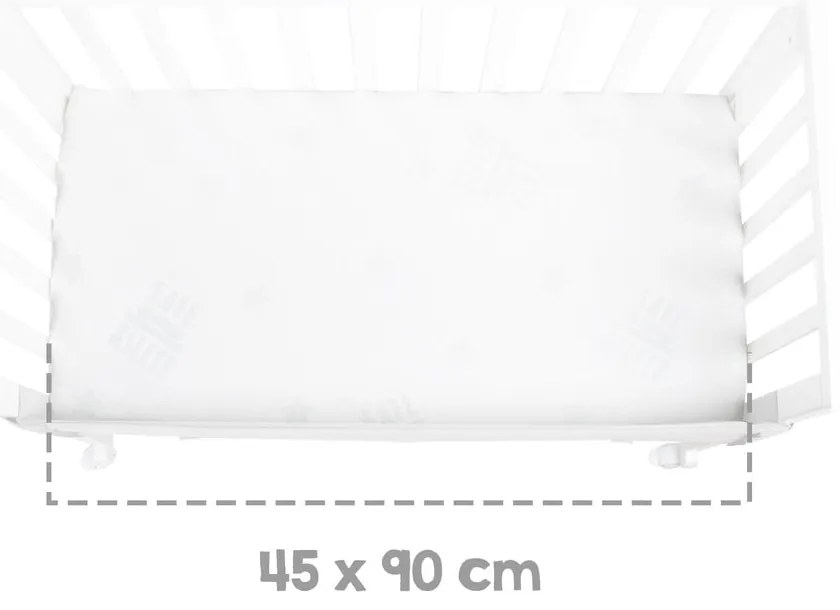 Białe łóżeczko 90x45 cm – Roba