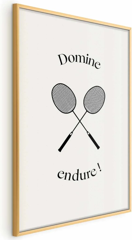 Plakat Rakiety do badmintona 29,7x42 cm z ramą złotą bez marginesu ARTGEIST B