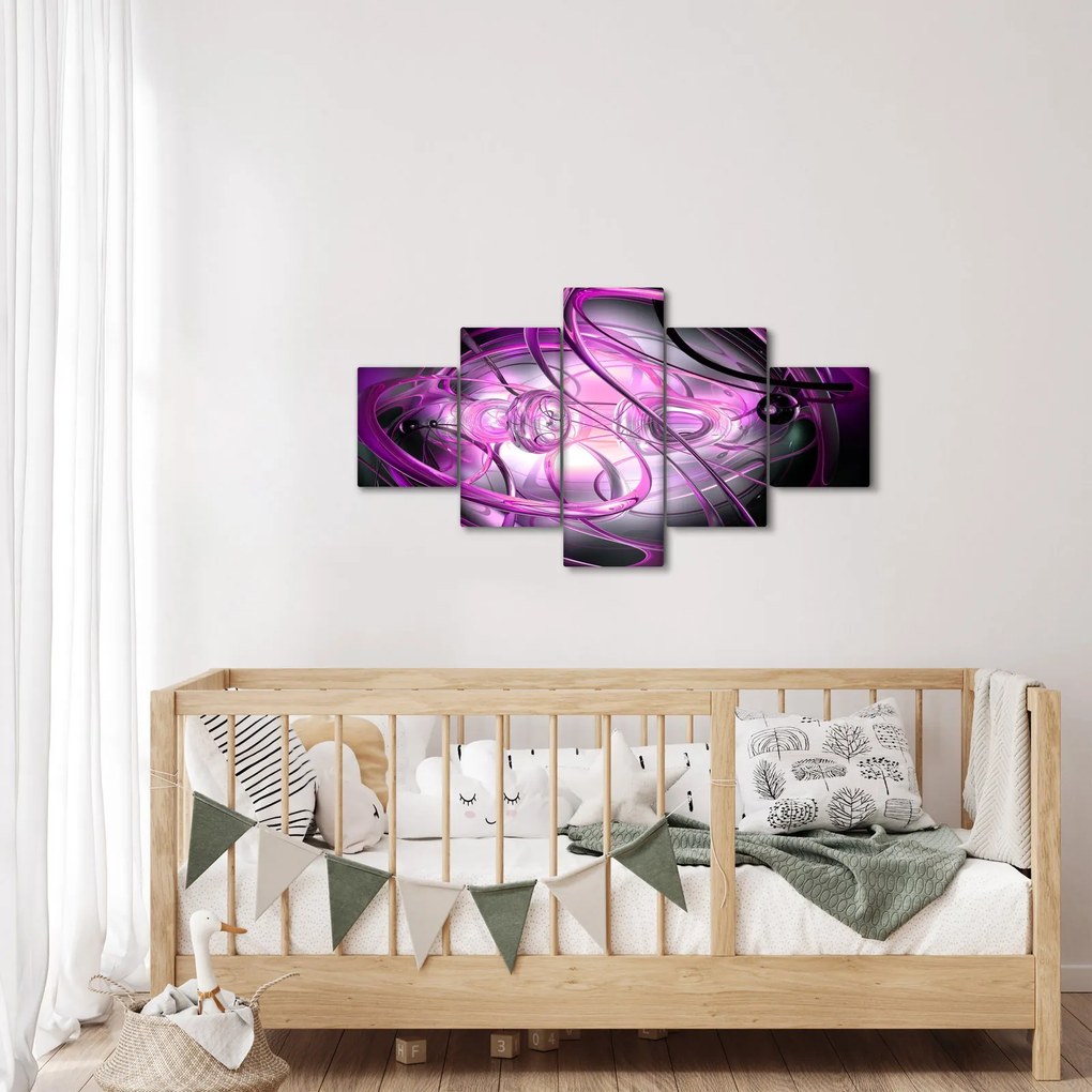 Obraz pięknej fioletowej abstrakcji (125x70 cm)