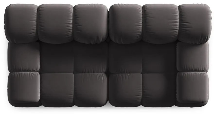 Ciemnoszara aksamitna sofa 188 cm Bellis – Micadoni Home