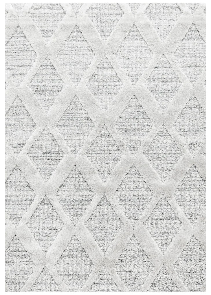 Dywan nowoczesny 3D La Casa romby kremowy 60 cm x 110 cm