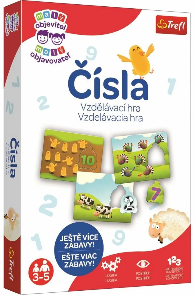Trefl Gra edukacyjna Mały Odkrywca Liczby, 10elementów