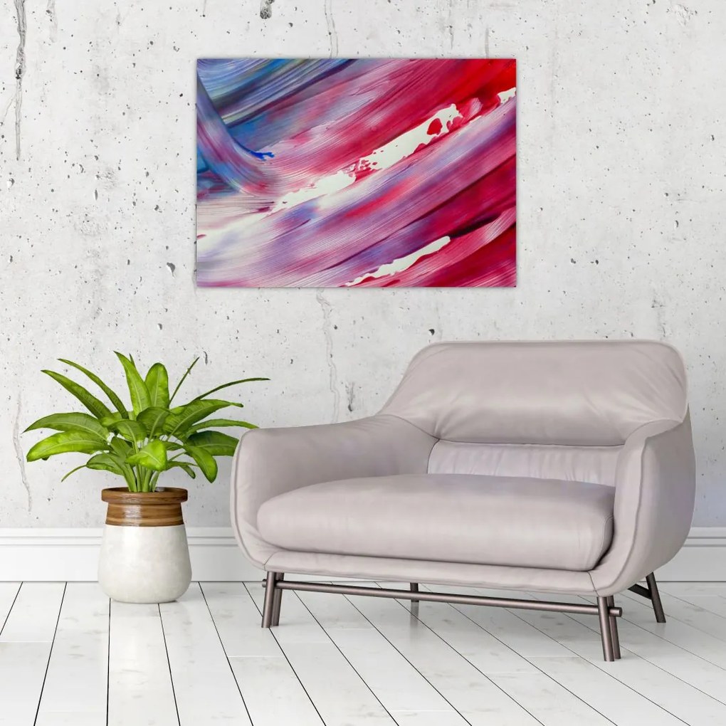 Obraz - różowo - niebieskie kolory (70x50 cm)