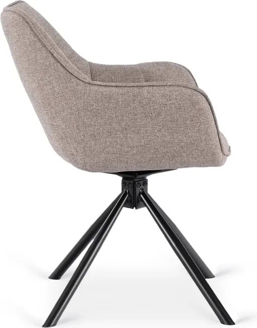 Zestaw Stół Rozkładany VERONA 160-240 cm Czarny Marmur/Czarny i 4 Krzesła PEONY 2 Cappuccino