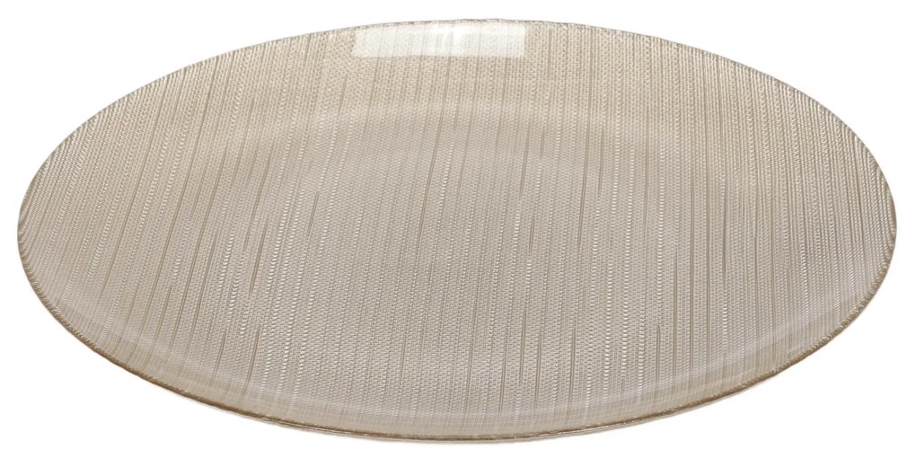 Szklany talerz płaski KARNEOL, Ø 32 cm