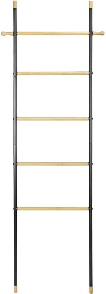 Czarno-naturalna metalowa drabina dekoracyjna Loft – Wenko