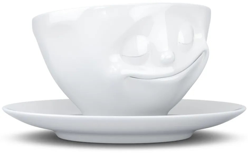 Biała porcelanowa szczęśliwa filiżanka do kawy 58products, 200 ml