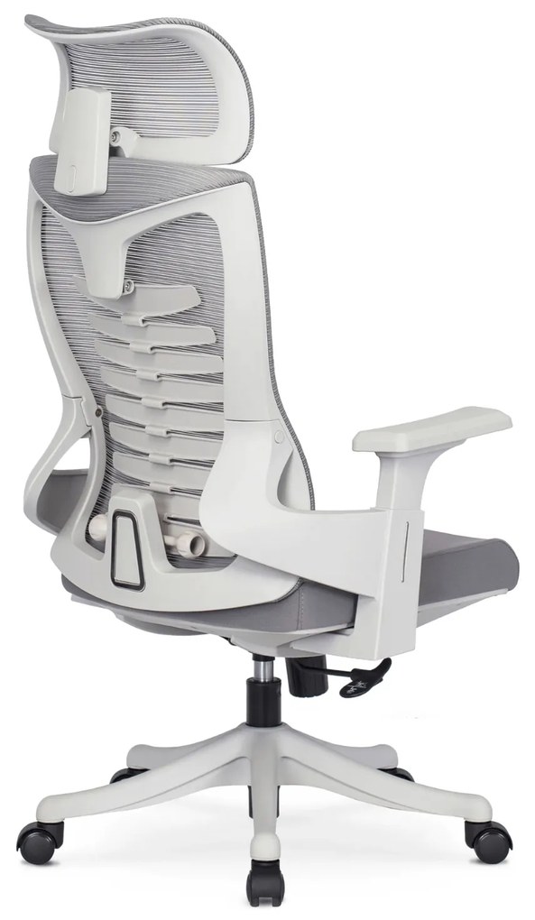 Fotel Biurowy Ergonomiczny Obrotowy CARET 2 Wentylowany Szary Nowoczesny