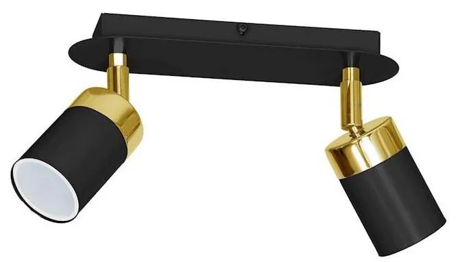 Oprawa punktowa JOKER 2xGU10/25W/230V czarna/złota