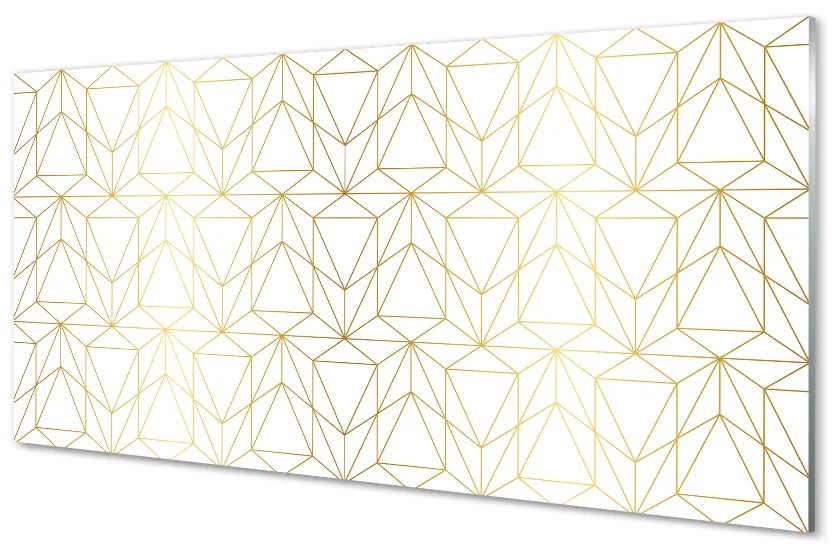 Panel szklany do Kuchni Kontury Trójkątów