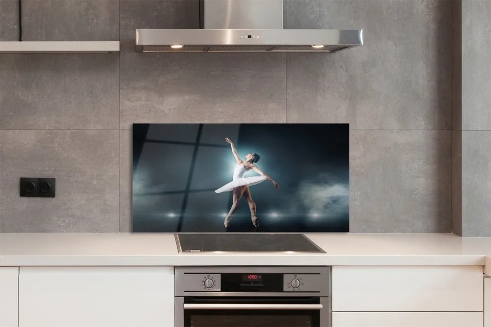 Panel szklany do Kuchni Baletnica w Klasycznej Bieli