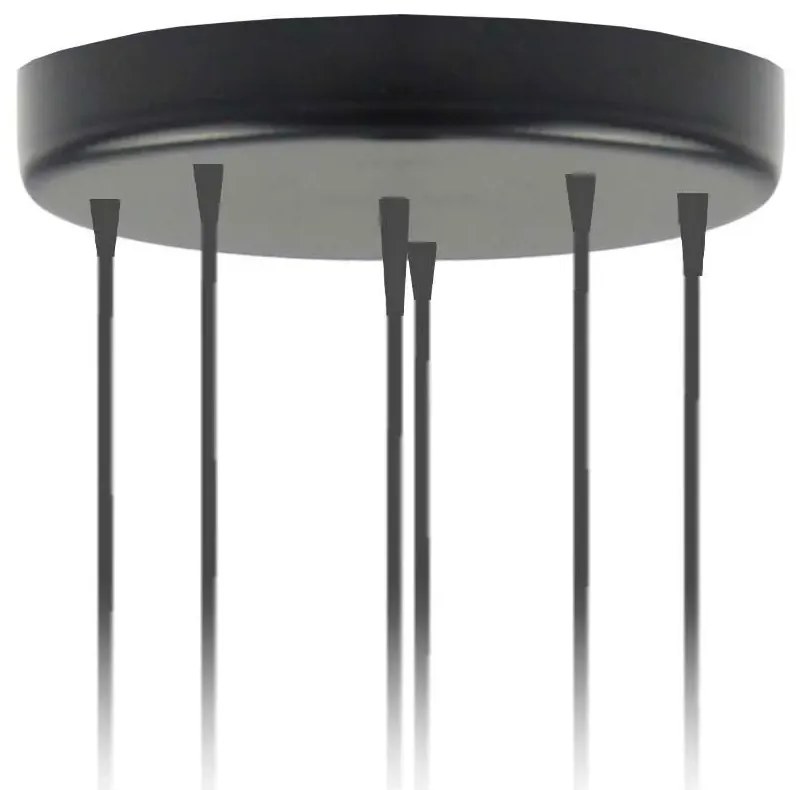 Regulowana czarna lampa wisząca glamour - EX342-Sara