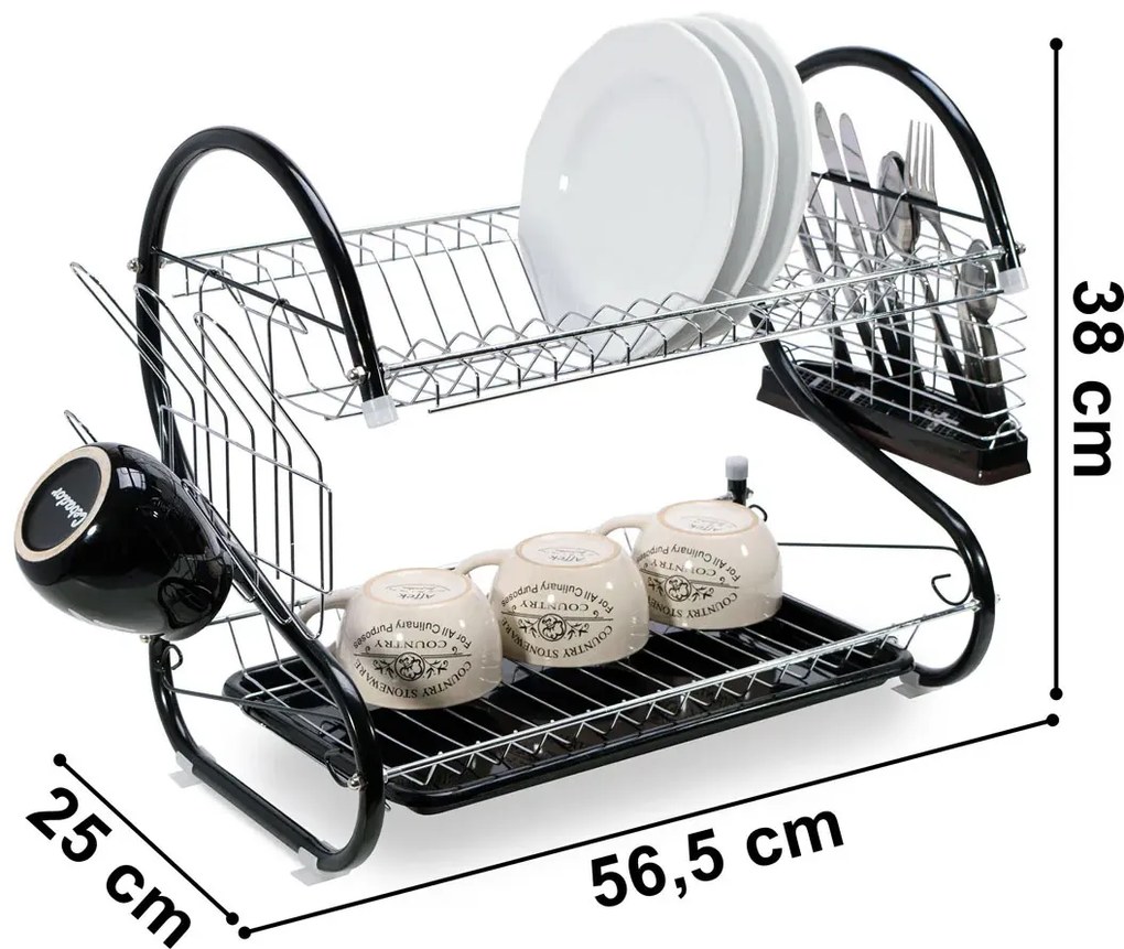 Nowoczesna Dwupoziomowa Suszarka Do Naczyń T3-K37