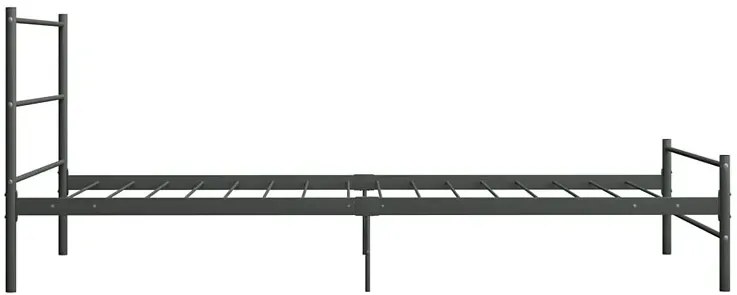 Szare metalowe łózko w stylu industrialnym 90x200 cm K7-B48