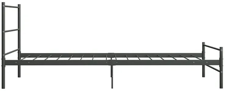 Szare metalowe łózko w stylu industrialnym 90x200 cm - Rafael