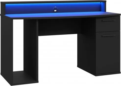 Biurko gamingowe z oświetleniem RGB Ayo 219B3-Z113 czarne