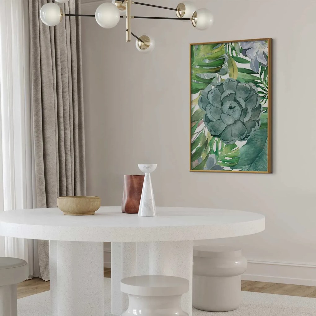 Plakat Tropikalna flora 21x30 cm z ramą złotą bez marginesu ARTGEIST B