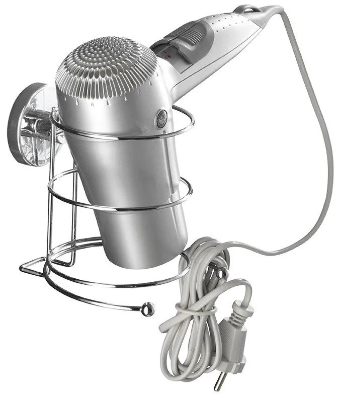 Uchwyt na suszarkę do włosów MILAZZO, Vacuum-Loc - stal chromowana, WENKO