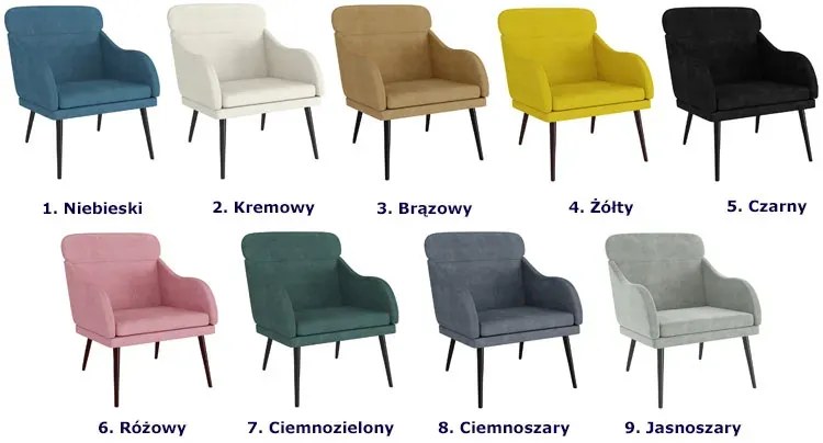 Głęboki ciemnoszary fotel wypoczynkowy - Sentar