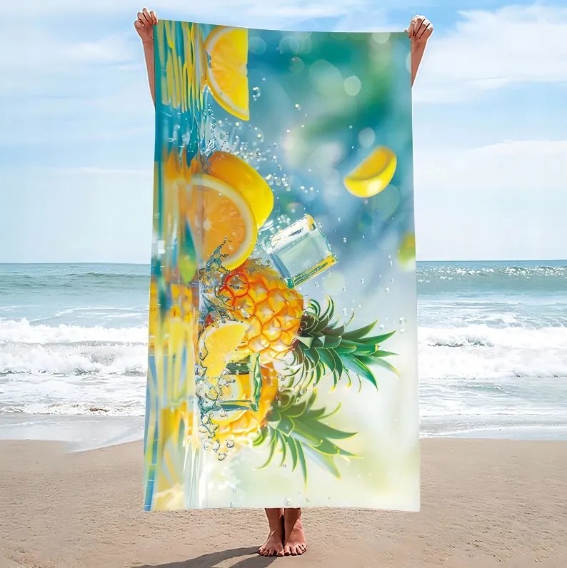 Ręcznik plażowy LEMONADE 100x180 cm kolorowy, 100% mikrofibra