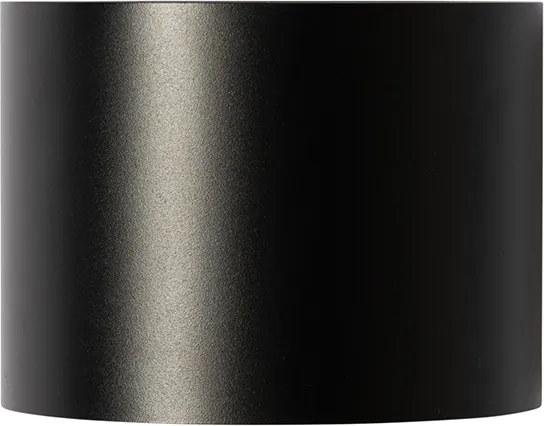 Nowoczesna lampa ścienna czarna okrągła - Edwin