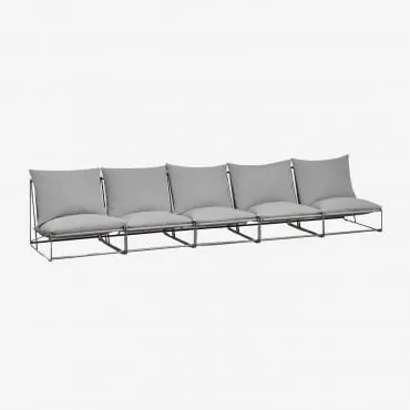 Amaro 5-częściowa Modułowa Sofa Ogrodowa Grey - Sklum