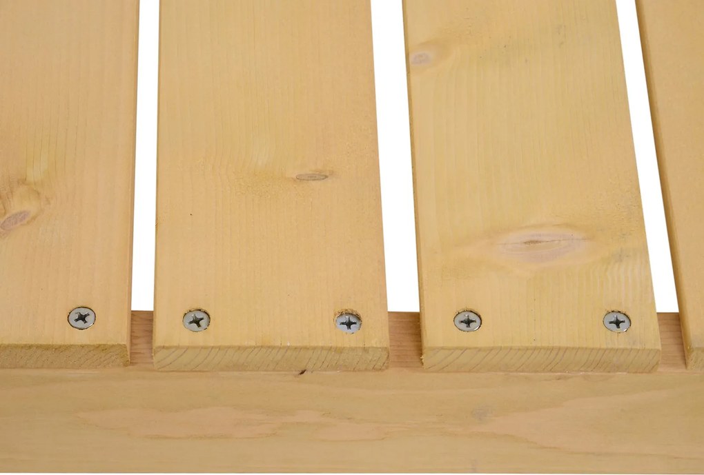 Outsunny Ławka Ogrodowa Rustykalna Lite Drewno Brązowa 2 Osoby 110x38cm | Aosom PL