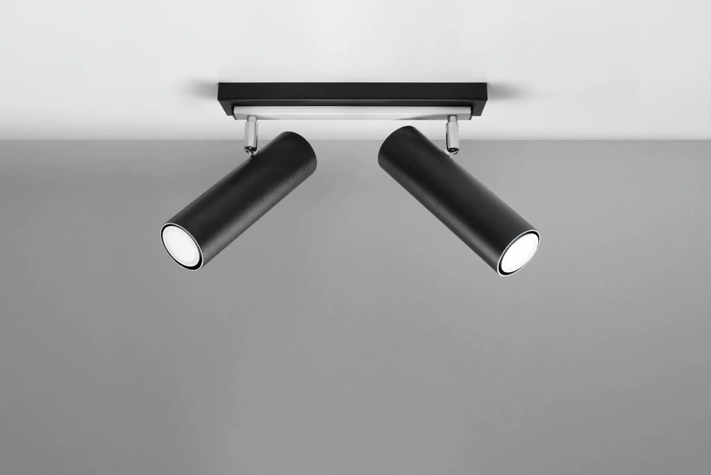 Plafon LED z regulacją E813-Beton - czarny