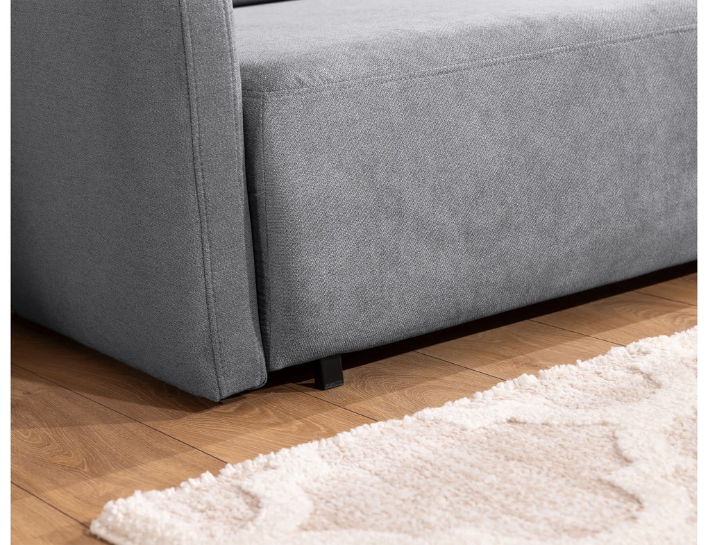 Sofa Zeldia 155 z funkcją spania - szary szenil hydrofobowy Spring 1102