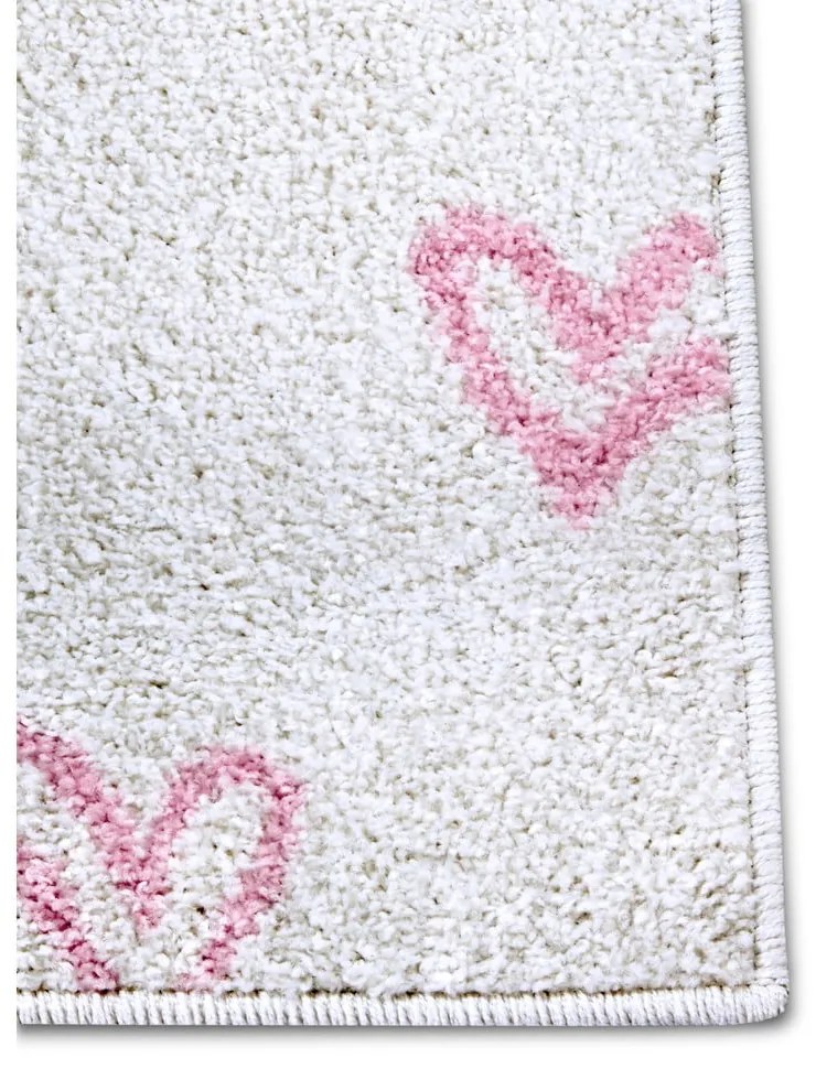 Biało-różowy dywan dziecięcy 160x235 cm Hearts – Hanse Home