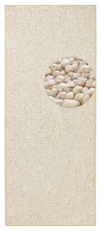 Kremowy chodnik 80x300 cm Wolly – BT Carpet