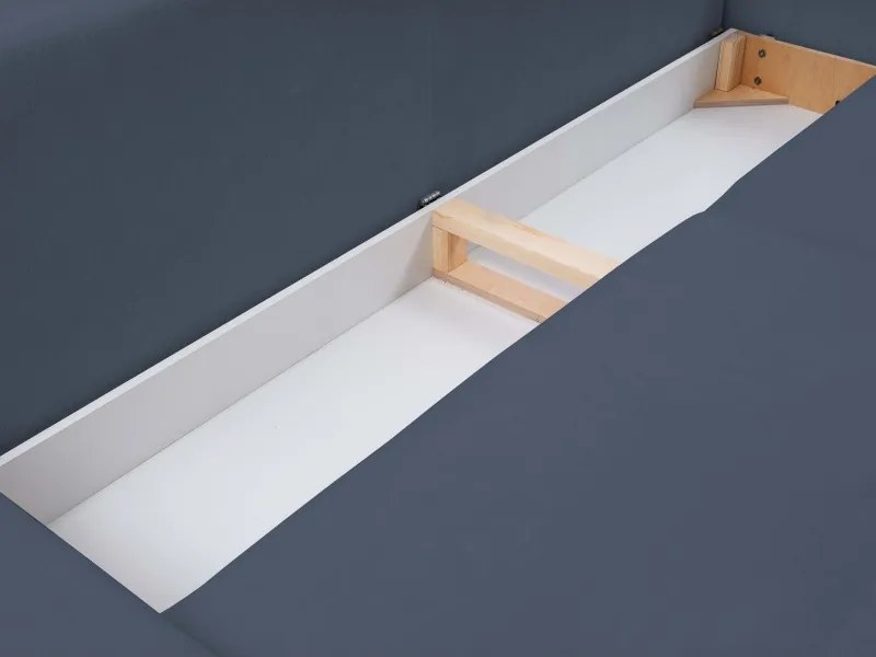 Sofa BOHO z funkcja spania i pojemnikiem CIENONIEBIESKI PERFECT HARMONY 77