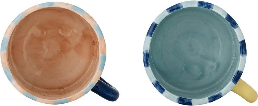 Niebiesko-różowe kubki ceramiczne zestaw 2 szt. 250 ml Phoenix – Bloomingville