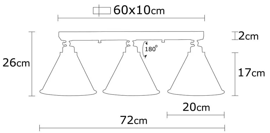 Lampa sufitowa w kolorze brązu z metalowym kloszem ø 20 cm Berceste – Opviq lights