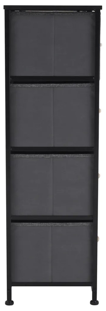 Komoda z szufladami z tkaniny PALMERA, czarny