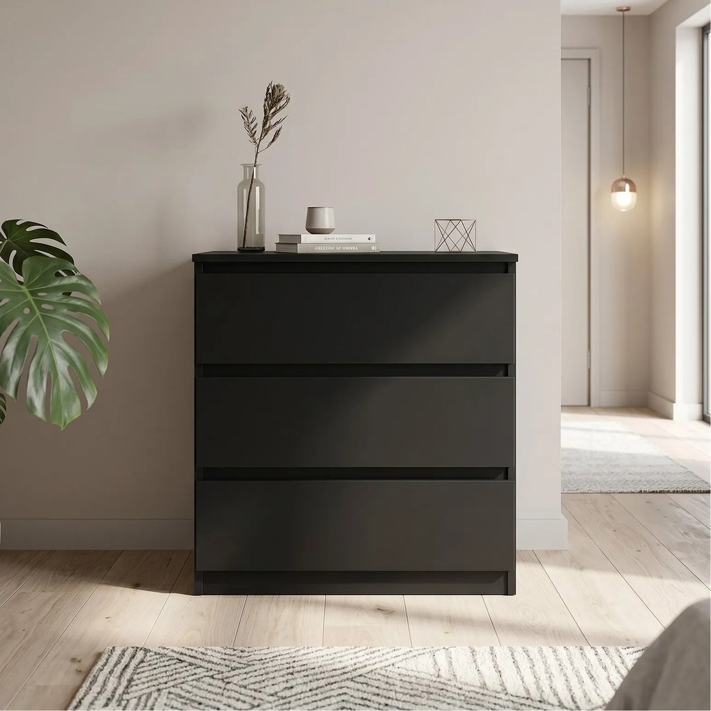 Komoda NUDO 70 cm do Salonu Sypialni Czarny